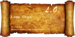Lemp Olga névjegykártya